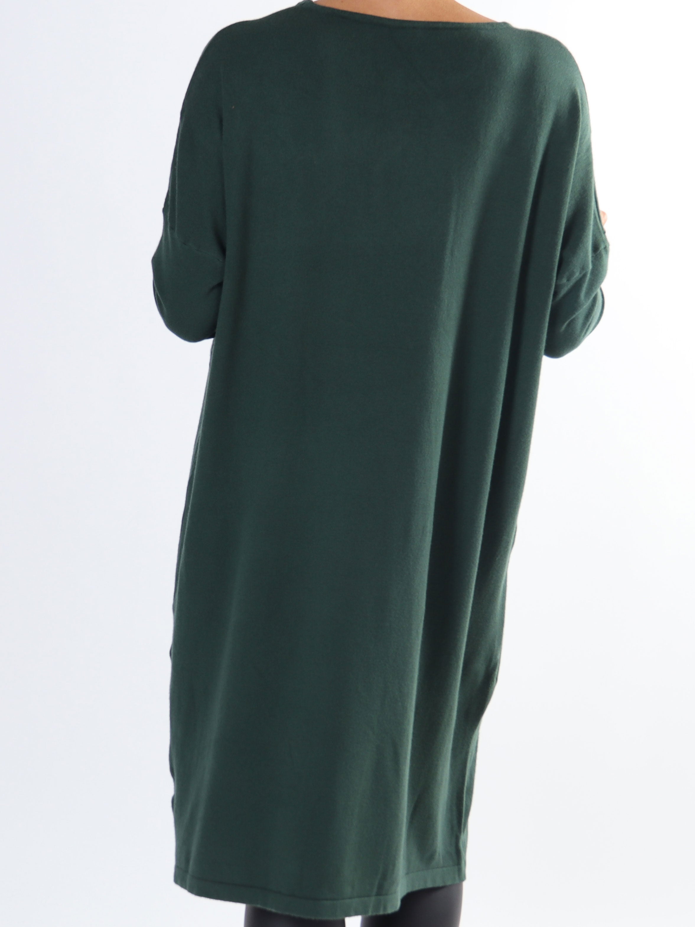 Luna - Mjuk stickad plus size klänning med strass